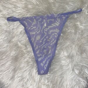✨SKIMS Lilac Swirl Logo Mesh Thong Panty, NWT